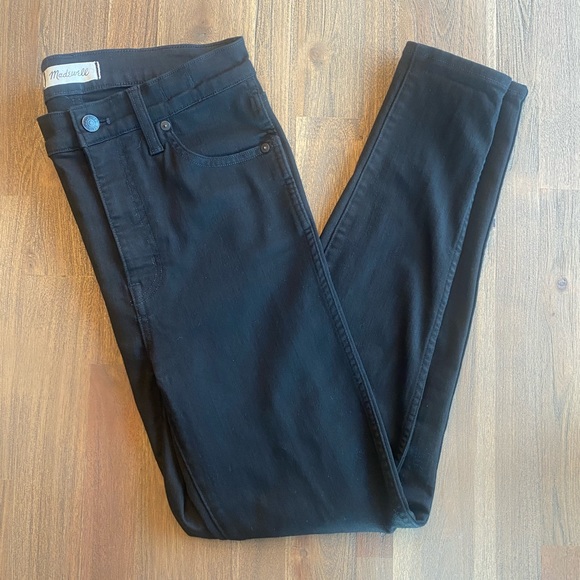 Madewell Denim - Madewell Black Jeans 10” High-Rise Skinny Jean Size 28, Approx Inseam 27.5”, EUC